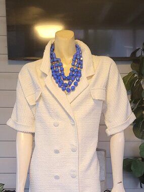 ZARA IVORY DOUBLE BREAST DRESS